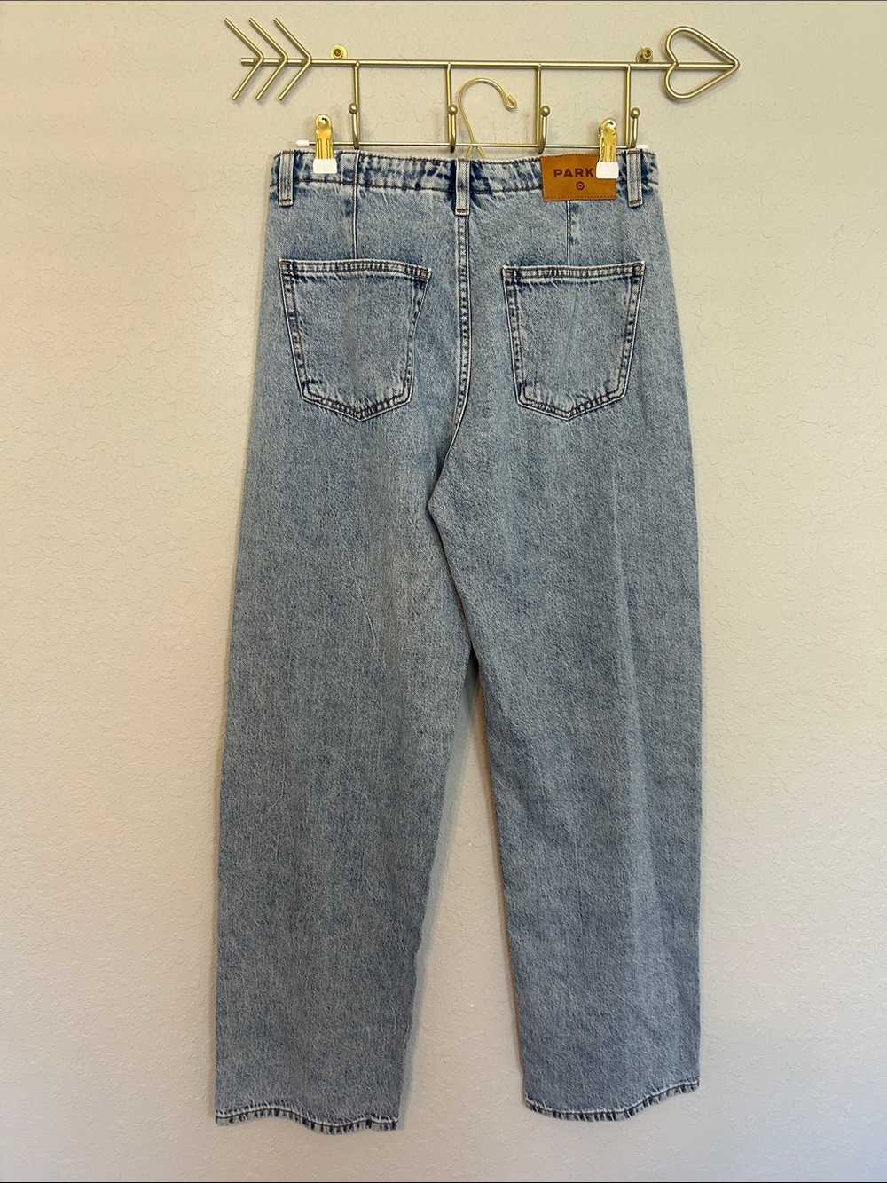 PARKE x Target Jeans Women’s 4 Light Wash Mid Rise Drawstring Baggy NWT - Picture 8 of 8